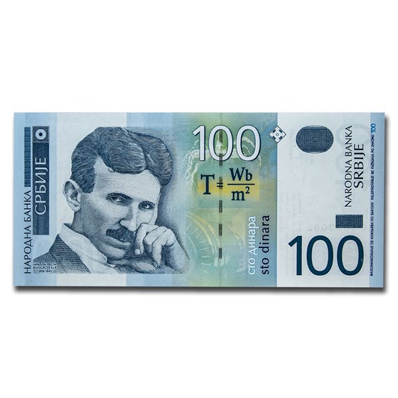 2003 Yugoslavia 100 Dinara Tesla CU 2003 Yugoslavia 100 Dinara Tesla CU